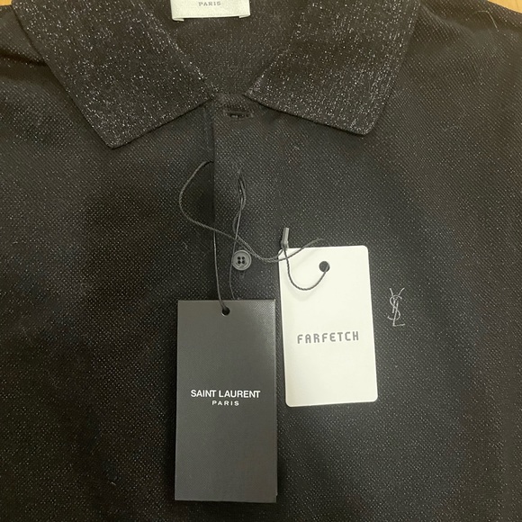 Men’s YSL Black Polo. Size M. Slim fit. Worn 2 times . From Farfetch. - Picture 2 of 6